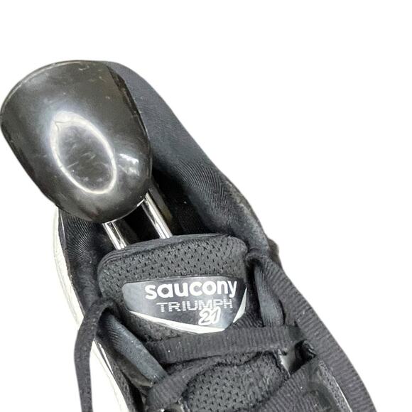 Womens Saucony Triumph 20 Cushioned Running Shoes Black White Size 7.5 - Picture 6 of 7